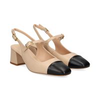 unisa zapatos de tacon medio mujer - beige talla 39