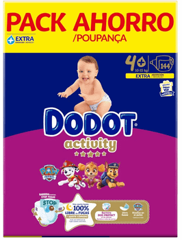 Dodot Pañales Activity Box XXL T4 (10-15 Kg) 144 uds