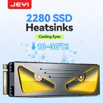 Disipador de calor JEYI M.2 2280 SSD con ojos de enfriamiento, radiador enfriador de aluminio M2 NVMe para PC para juegos/PS5/PCIE M.2 Slot
