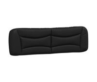 cabecero cama - mueble cabecero acolchado cuero sintetico negro 180 cm