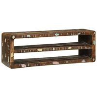 mueble de tv 100 x 32 x 36 cm madera maciza recuperada vidaxl