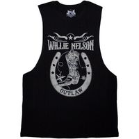 willie nelson camiseta tirantes outlaw para hombre
