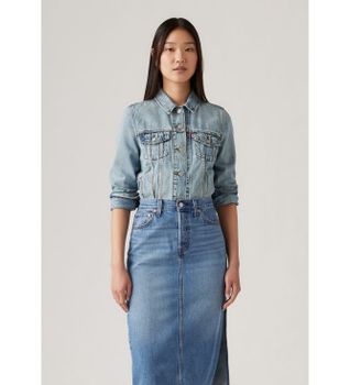 Levi's para mujer. 29945-0100 Chaqueta Original All Mine azul (M ), Casual, Algodón, Sostenible