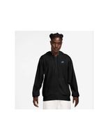 sudadera nike club french terry hombre negro