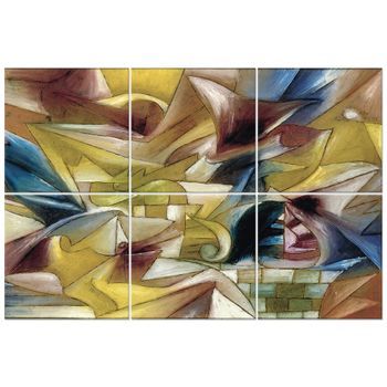 Legendarte - Panel Decorativo Multiple Jardín Tropical - Paul Klee Cm. 100x150 (6 Paneles)