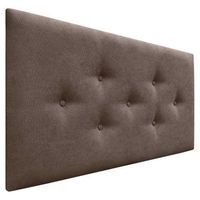 dhome cabecero de tela acualine con 3 hileras intercaladas de botones cabezal tapizado cama lujomarron 95cm