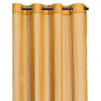 cortina de voile zeff en lino-algodon - ocre - 140 x 280 cm
