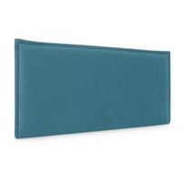 cabecero de lino natural liso con ribete 105x50cm camas 105 - turquesa