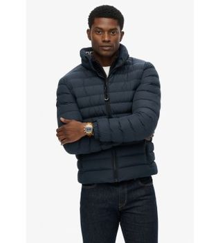 Superdry para hombre. M5011757A Chaqueta Fuji Print Padded marino (XL), Casual, Poliéster