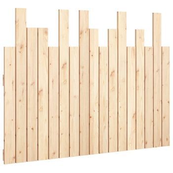 Cabecero De Cama De Pared Madera Maciza De Pino 108x3x80 Cm Vidaxl