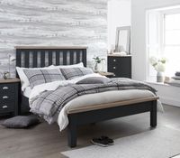 eden oak and grey king size bed