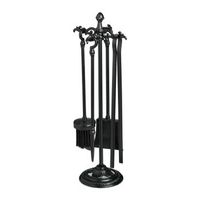 conjunto de chimenea de hierro fundido de 5 piezas
