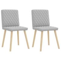 pack 2 uds sillas de comedor  silla de cocina tela gris nube