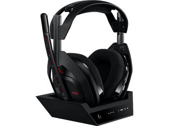 Auriculares gaming - Logitech G ASTRO A50 Gen 5 + Estación base PlaySync Audio, Inalámbrico, Micrófono 48kHz, PC-PS-Nintendo-Xbox, Lightspeed, Negro