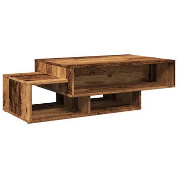 Mesa De Café - Mesa De Centro Madera De Ingeniería Envejecida 105x55x32 Cm