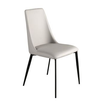 Silla Polipiel Gris Claro Angel Cerdá 4184 46x58x88
