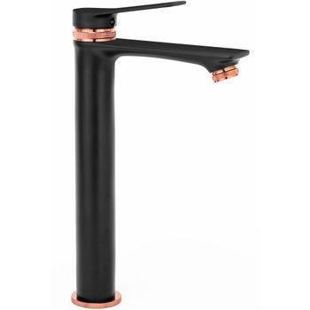 Grifo De Lavabo Rea Viral Black-rose Gold High