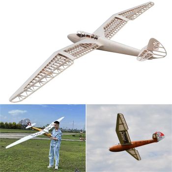 Modelo de avión RC planeador Minimoa Mo2a de Tony Ray con envergadura de 2884 mm a escala 1/6 y perfil SD7032 de madera