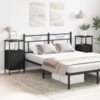 armario de noche 2 uds - mueble de dormitorio - madera de ingenieria - roble negro 41x31x80cm