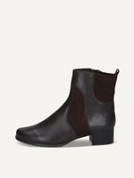 caprice bootie brown made of leather and synthetic with block heel size 40