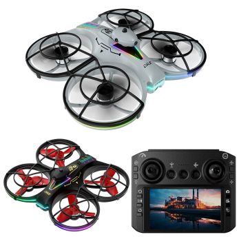 RH830 FPV WiFi con pantalla LCD de 4,3 pulgadas, Controlador 720P HD de cámara dual, flujo óptico, vuelo estable, evitac