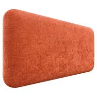 dhome cabecero tapizado en lana liso redondeado para pared acusticos cabeceros absorbentes cabezal cama dormitorio naranja 90cm