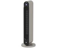homcom radiador electrico bajo consumo 2000 w ptc calefactor electrico de torre con mando a distancia pantalla led temporizador de 12h termostato 3 modos y oscilacion para 20-25 m plata y negro