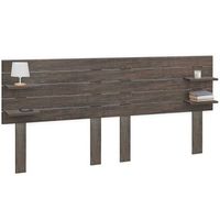 dhome cabecero con estantes de madera reciclada dm colgante pared estilo palet horizontal con patas dual dividido en 2 piezas cama 180190200 vintage nordico 270cm dual roble amazonas