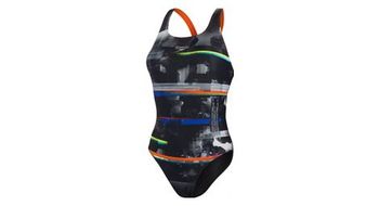 Banador mujer end  placem dig powerb negro naranja