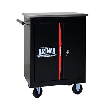 Carro De Herramientas - Organizador Para Taller - Acero - Negro Y Rojo (62.5x34.5x78.0cm)