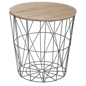 Mesa auxiliar de hierro marrón ø40x41cm