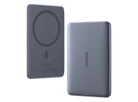 powerbank - baseus picogo am41 ultra-fina 5000 mah 20w carga magnetica con cable tipo c 60w pass-through rapida gris