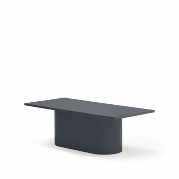 Mesa de centro rectangular gris antracita