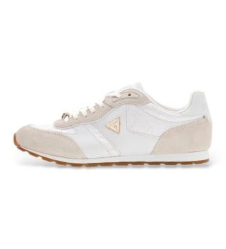 Guess para mujer. FLTTYRSUE12 Zapatillas Tyrah blanco, beige (40), Tela, Plano, Cordones, Casual