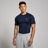 camiseta sin costuras con estampado grafico de pilares tempo para hombre de mp - azul marino - xxl