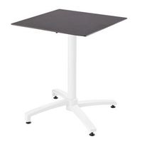 mesa de jardin de 60 x 60 cm laminada en pizarra gris oscuro opera - oviala