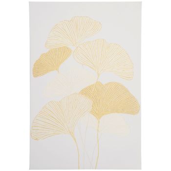 HOMCOM Cuadro de Arte en Lienzo Hojas de Ginkgo Biloba 90x60 cm Decoración Moderna para Salón Oficina Dormitorio Estilo Elegante   Aosom España