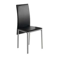 set 4 sillas de cocina simil piel melbourne - negro