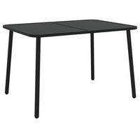 mesa de jardin  mesa de exterior acero gris antracita 110x80x71 cm