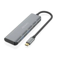hub usb aisens a109-0763 4 puertos 32 gen1 2 usb-c 2 usb-a 5gbps aluminio gris 15cm