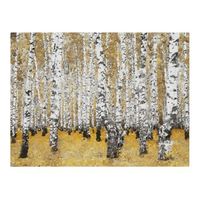 papel pintado 3d - bosque otoal de abedules 200x154 cm