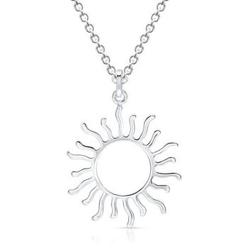 Cadena de plata 925 con colgante sol