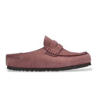 Birkenstock para mujer. 1032804 Mocasines de Piel Naples Wrapped (Ajuste Estrecho) rosa (36), Plano, Ante, Ninguno, Casual