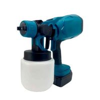 pulverizador de pintura 21v con 1000ml de capacidad y 200w de potencia doble bateria de litio 13000mah 32x13x26 cm color azul oscuro