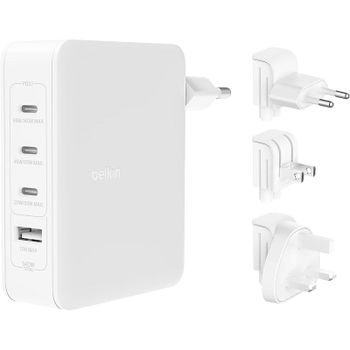 Belkin BoostCharge Pro Cargador de Pared GaN con 4 Puertos PD 140W con 3 Puertos USB-C
