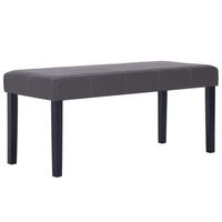 banco de cuero sintetico 106 cm gris vidaxl