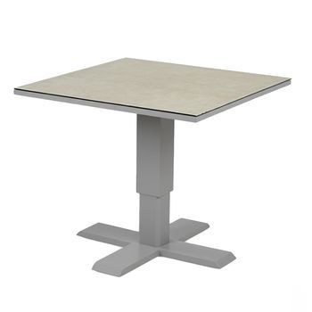 Mesa Auxiliar De Exterior , Aluminio, Color Gris, 80x80x48,5