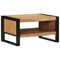 mesa de cafe - mesa de centro madera maciza de acacia 70x50x38 cm