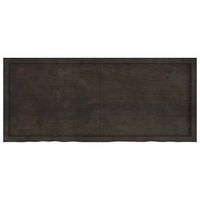 tablero mesa  tablero escritorio madera roble tratada marron oscuro 140x60x2-4 cm