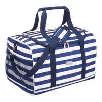 bolsa nevera de poliester a rayas azules 30 x 43 x 27 cm
